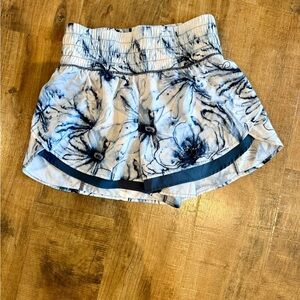 CALIA by Carrie Underwood Blue Floral Athletic Shorts